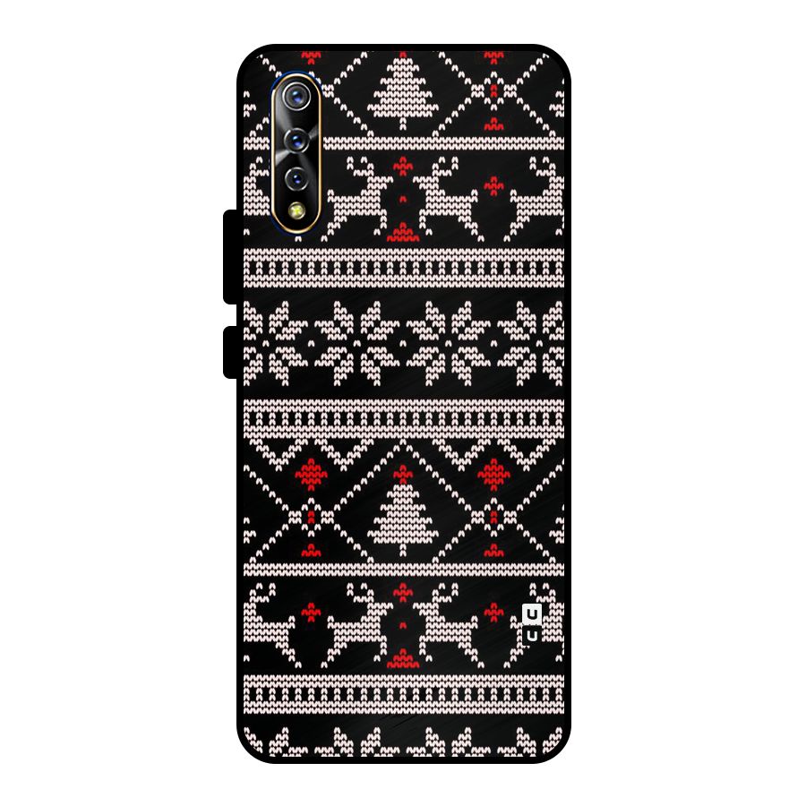 Christmas Seamless Aztec Metal Back Case for Vivo S1