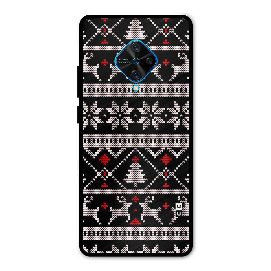 Christmas Seamless Aztec Metal Back Case for Vivo S1 Pro
