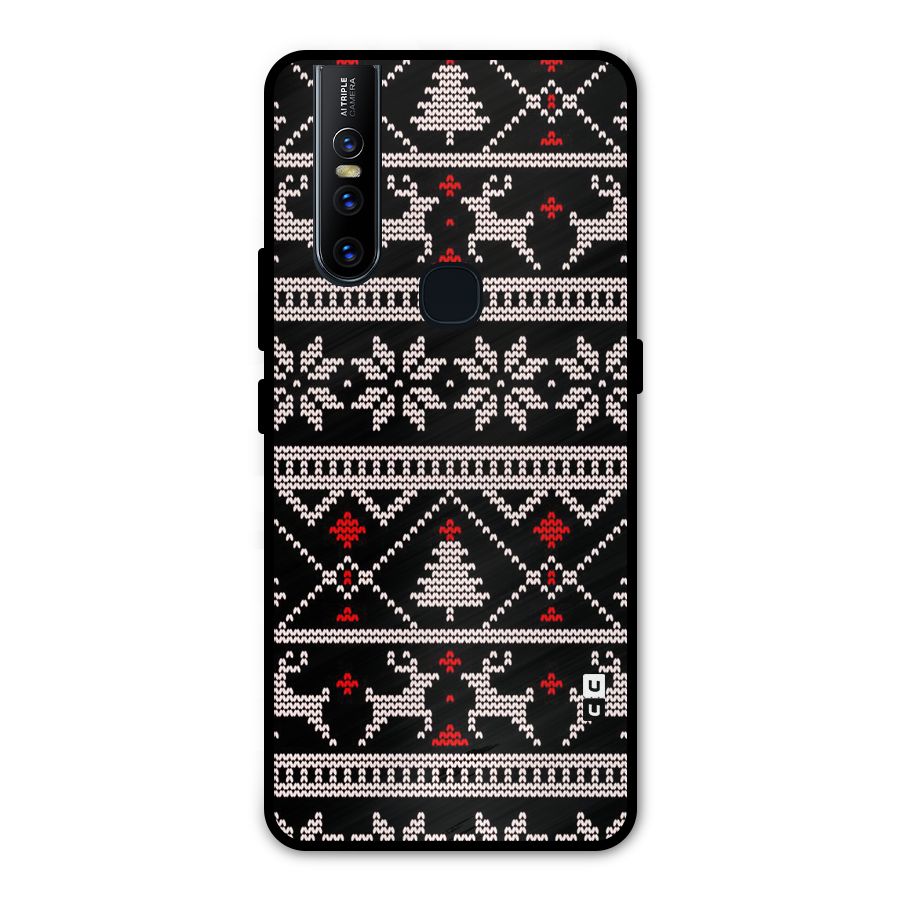 Christmas Seamless Aztec Metal Back Case for Vivo V15