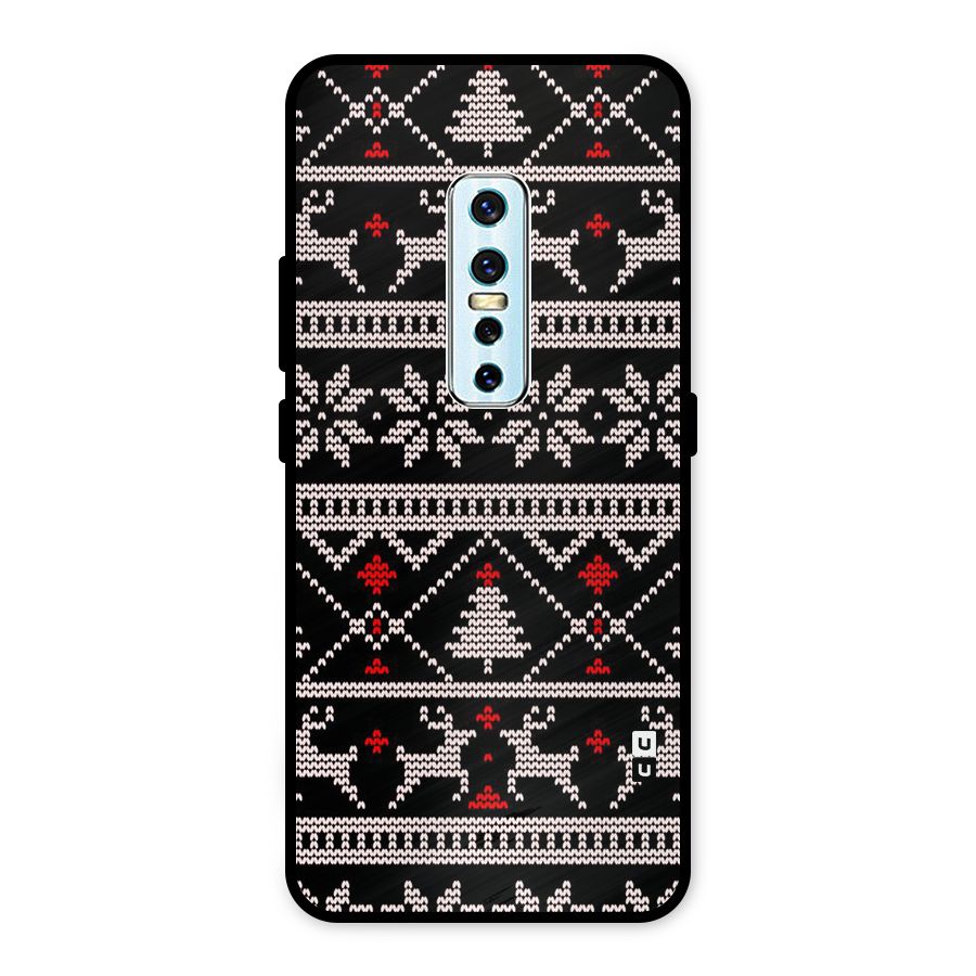 Christmas Seamless Aztec Metal Back Case for Vivo V17 Pro