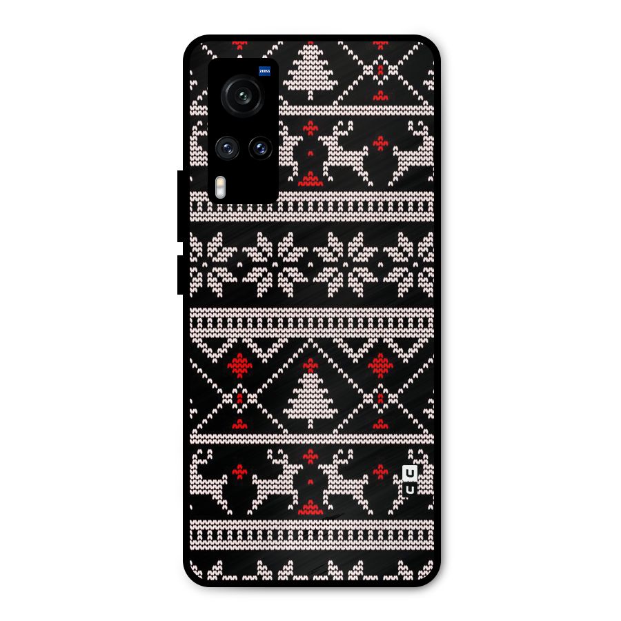 Christmas Seamless Aztec Metal Back Case for Vivo X60