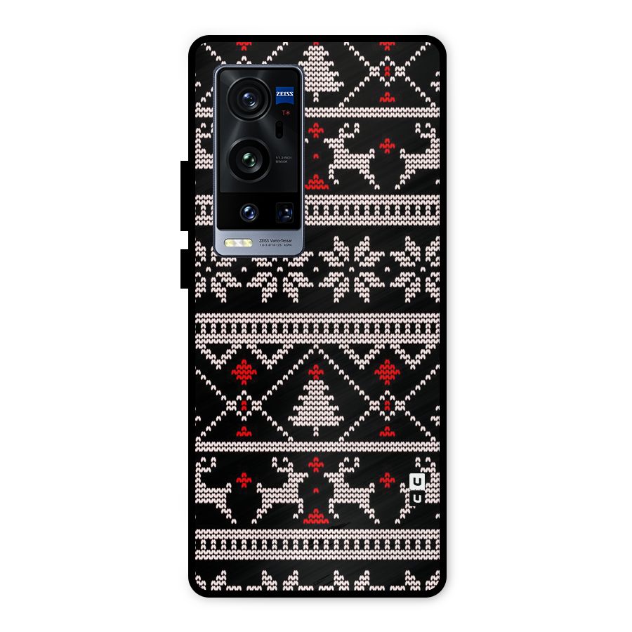 Christmas Seamless Aztec Metal Back Case for Vivo X60 Pro Plus