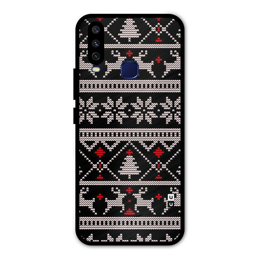 Christmas Seamless Aztec Metal Back Case for Vivo Y15