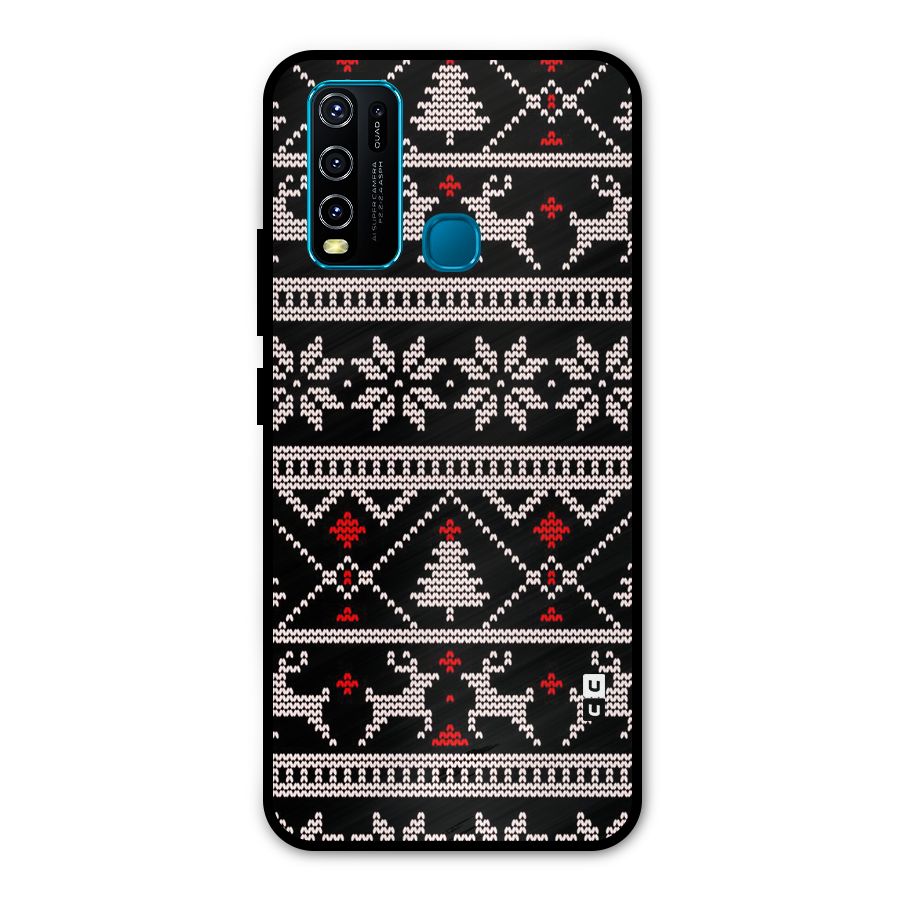 Christmas Seamless Aztec Metal Back Case for Vivo Y50