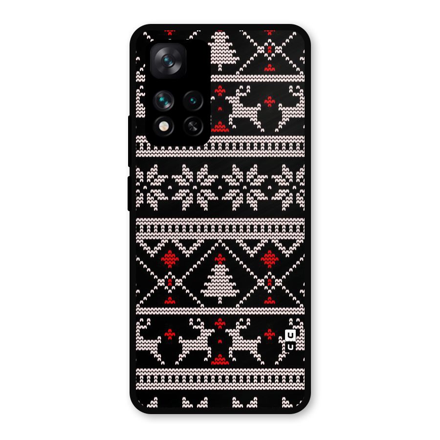 Christmas Seamless Aztec Metal Back Case for Xiaomi 11i Hypercharge 5G