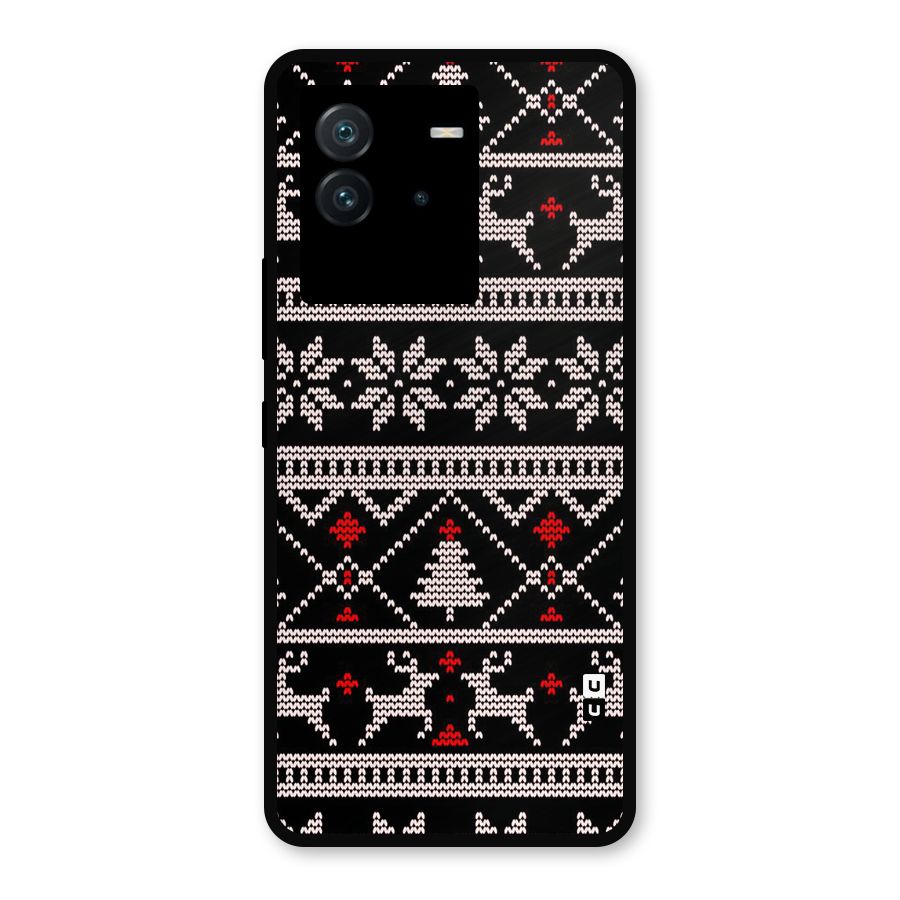 Christmas Seamless Aztec Metal Back Case for iQOO Neo 6 5G