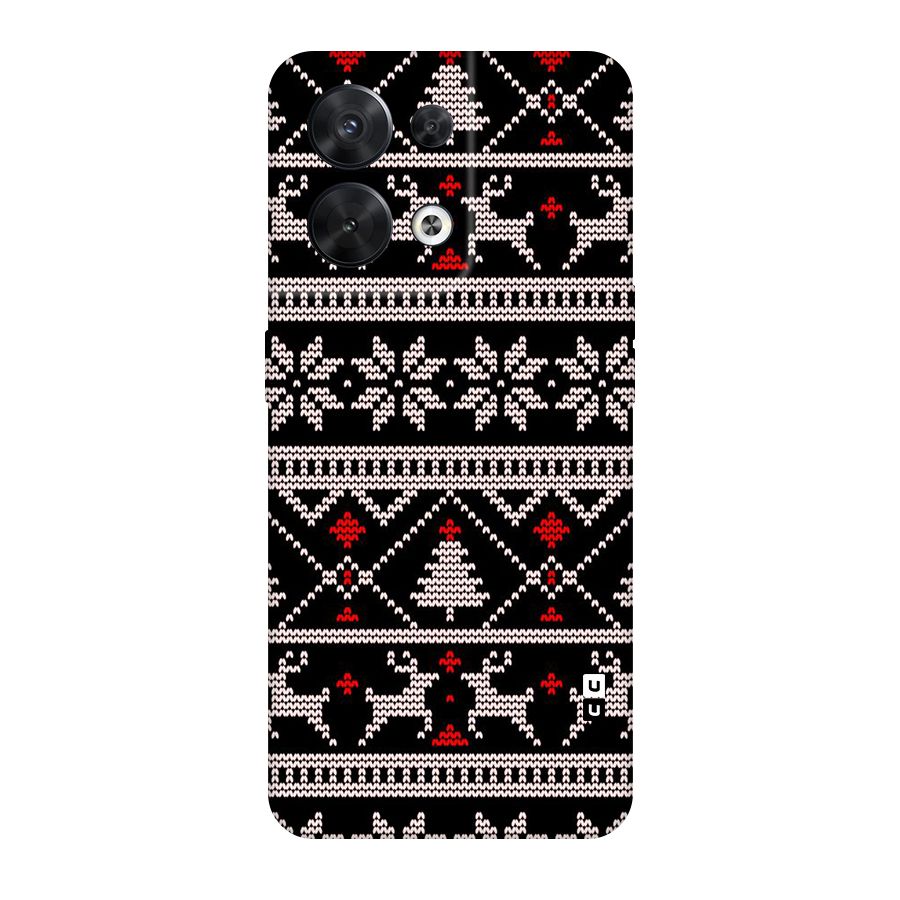 Christmas Seamless Aztec Original Polycarbonate Back Case for Oppo Reno8 5G