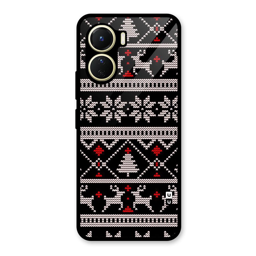 Christmas Seamless Aztec Pattern Glass Back Case for Vivo Y56