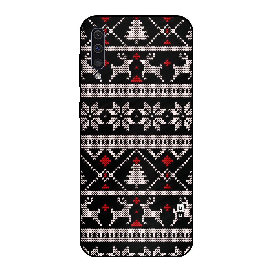 Christmas Seamless Aztec Pattern Metal Back Case for Galaxy A50s