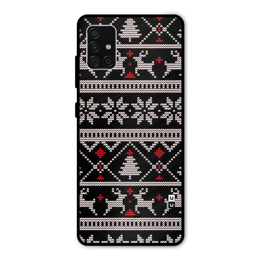 Christmas Seamless Aztec Pattern Metal Back Case for Galaxy A51