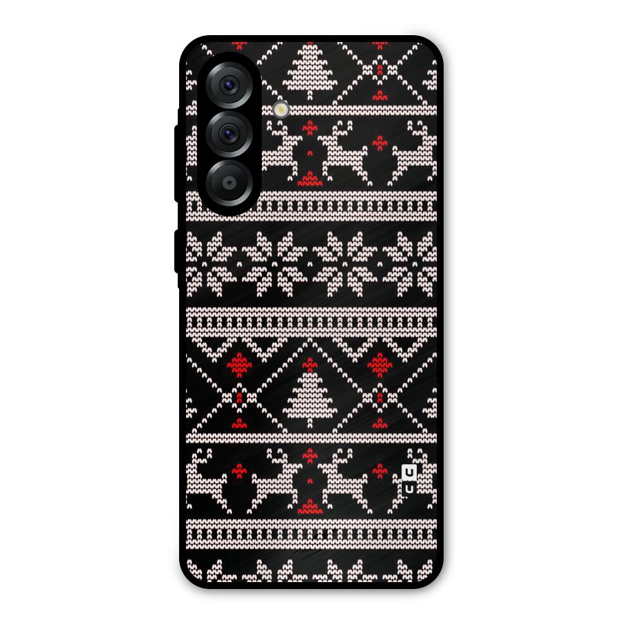 Christmas Seamless Aztec Pattern Metal Back Case for Galaxy A56