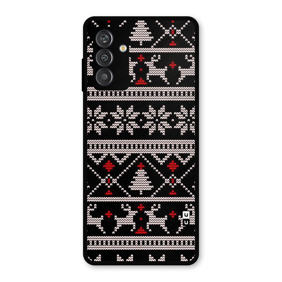 Christmas Seamless Aztec Pattern Metal Back Case for Galaxy F13