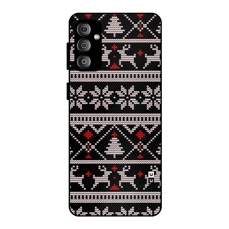 Christmas Seamless Aztec Pattern Metal Back Case for Galaxy F23