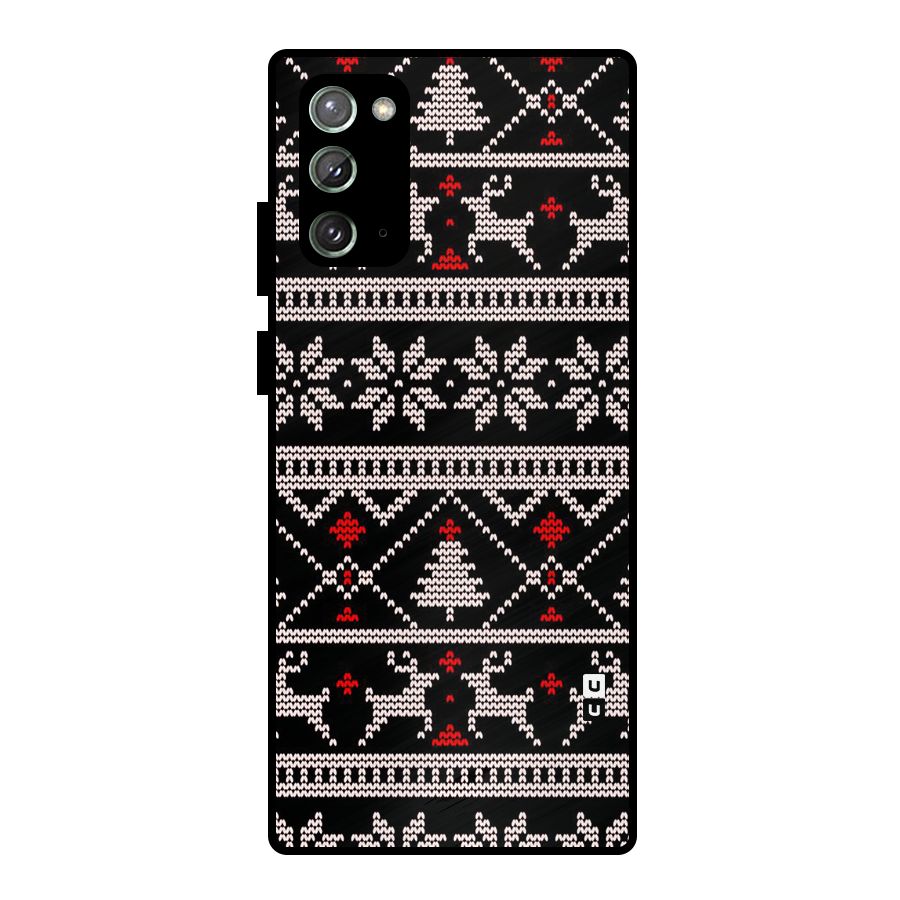 Christmas Seamless Aztec Pattern Metal Back Case for Galaxy Note 20
