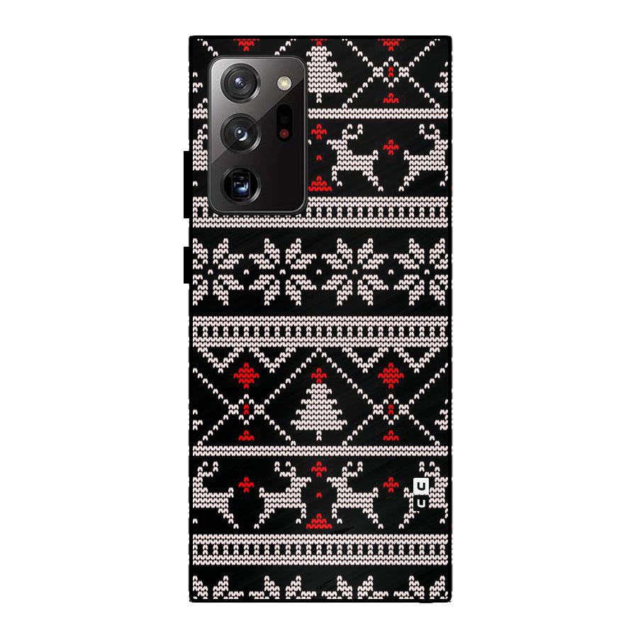 Christmas Seamless Aztec Pattern Metal Back Case for Galaxy Note 20 Ultra 5G