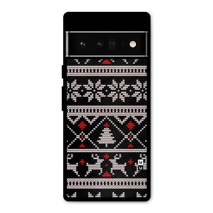 Christmas Seamless Aztec Pattern Metal Back Case for Google Pixel 6 Pro