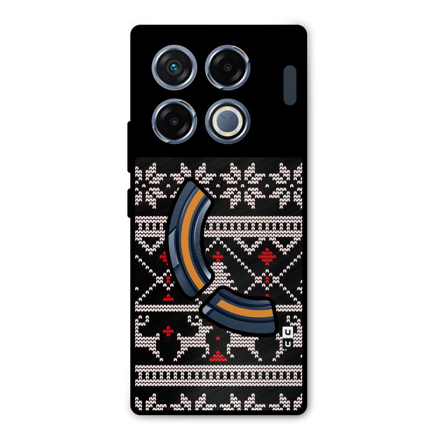 Christmas Seamless Aztec Pattern Metal Back Case for Infinix GT 20 Pro