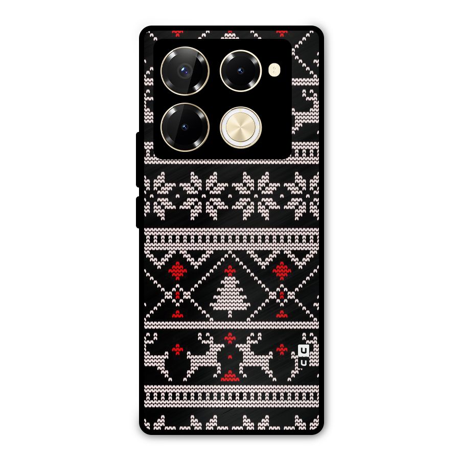 Christmas Seamless Aztec Pattern Metal Back Case for Infinix Note 40 Pro