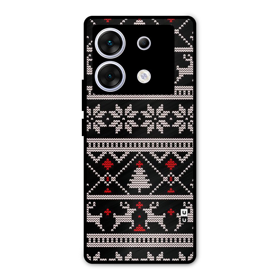 Christmas Seamless Aztec Pattern Metal Back Case for Infinix Zero 30 5G