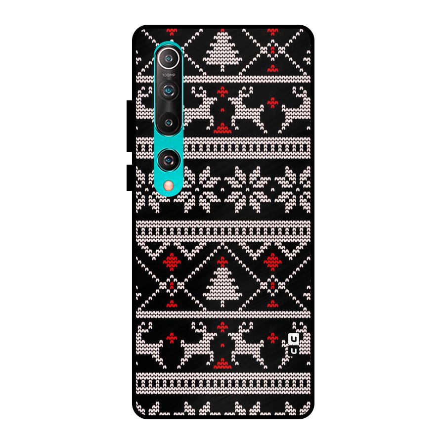 Christmas Seamless Aztec Pattern Metal Back Case for Mi 10