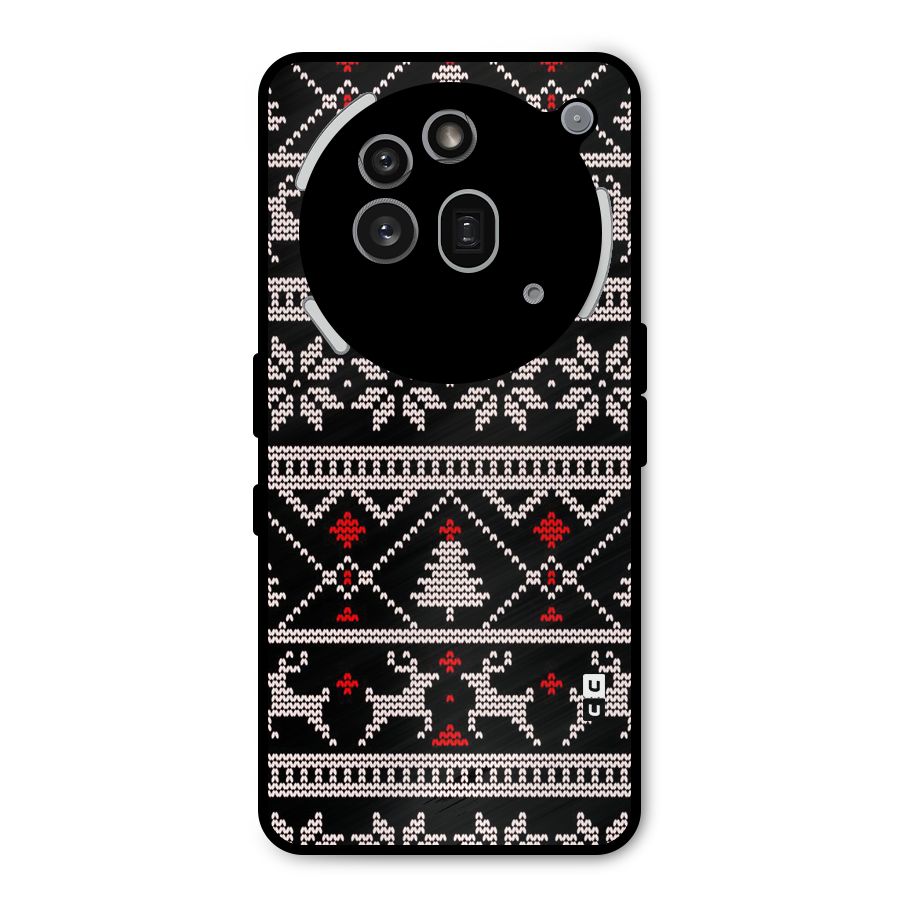 Christmas Seamless Aztec Pattern Metal Back Case for Nothing Phone 3a Pro