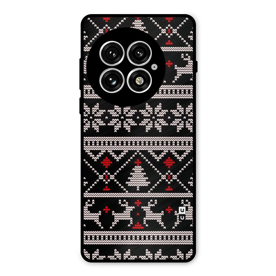 Christmas Seamless Aztec Pattern Metal Back Case for OnePlus 13