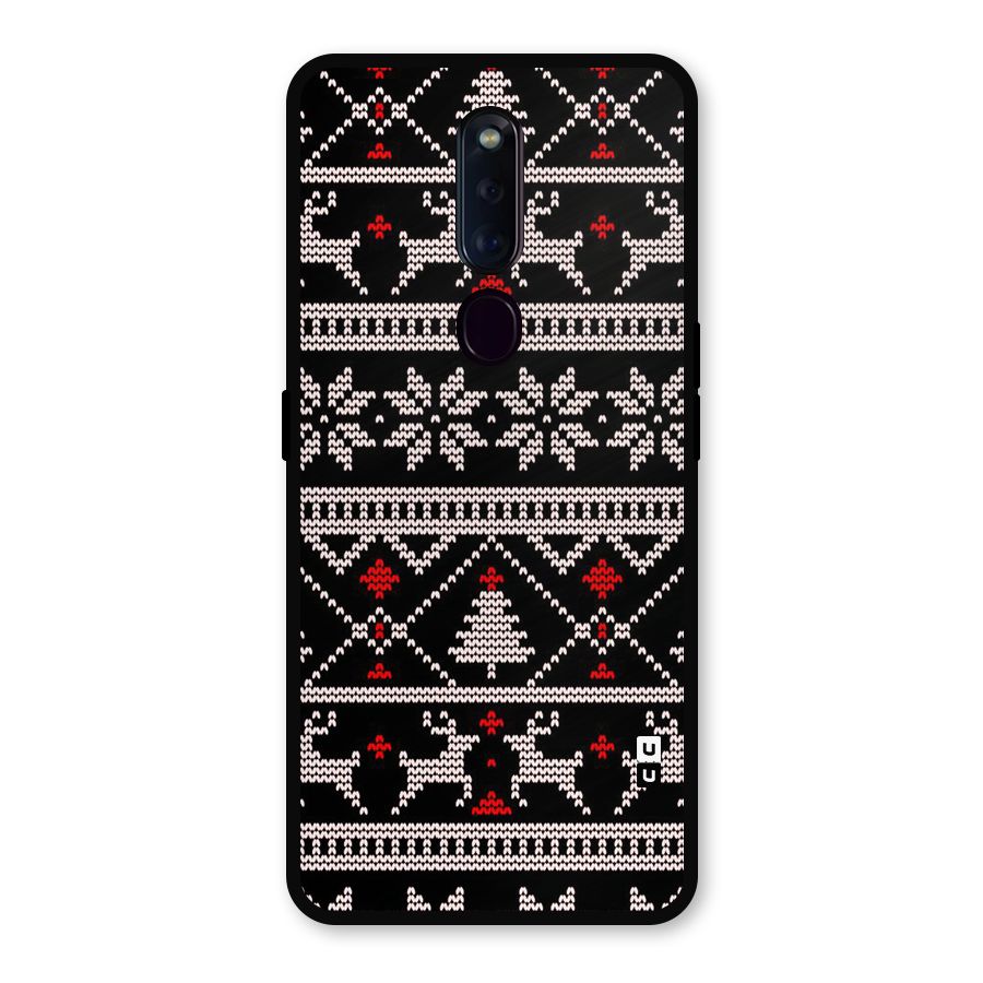 Christmas Seamless Aztec Pattern Metal Back Case for Oppo F11 Pro