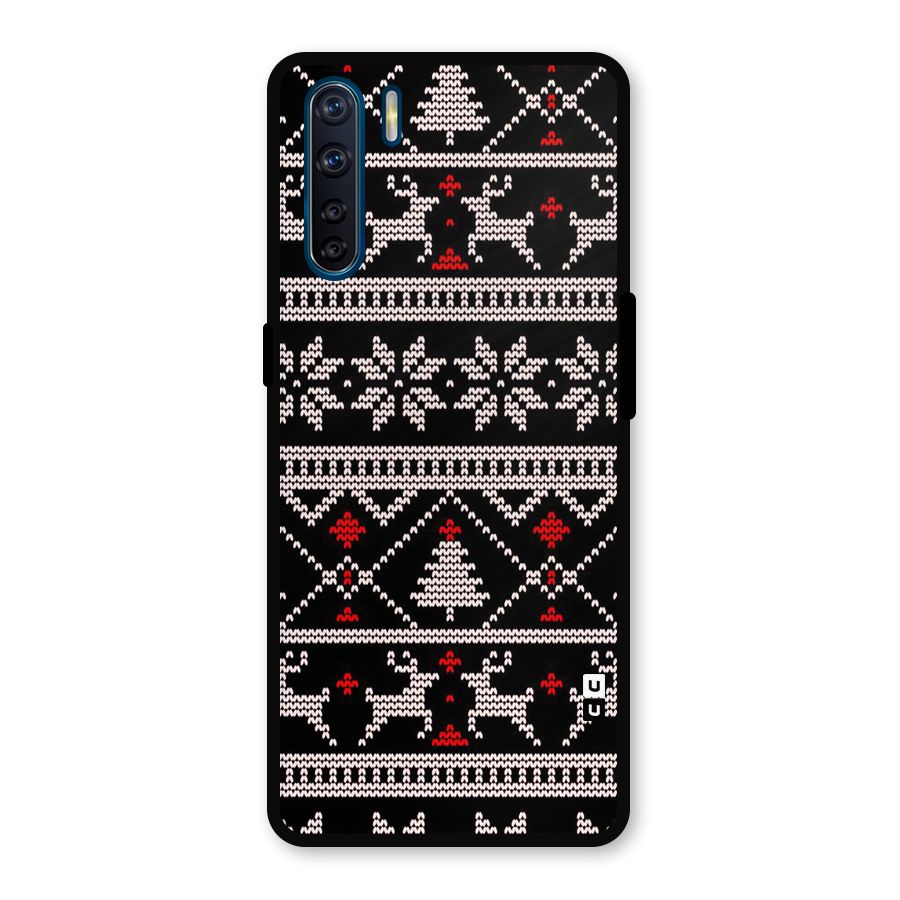 Christmas Seamless Aztec Pattern Metal Back Case for Oppo F15