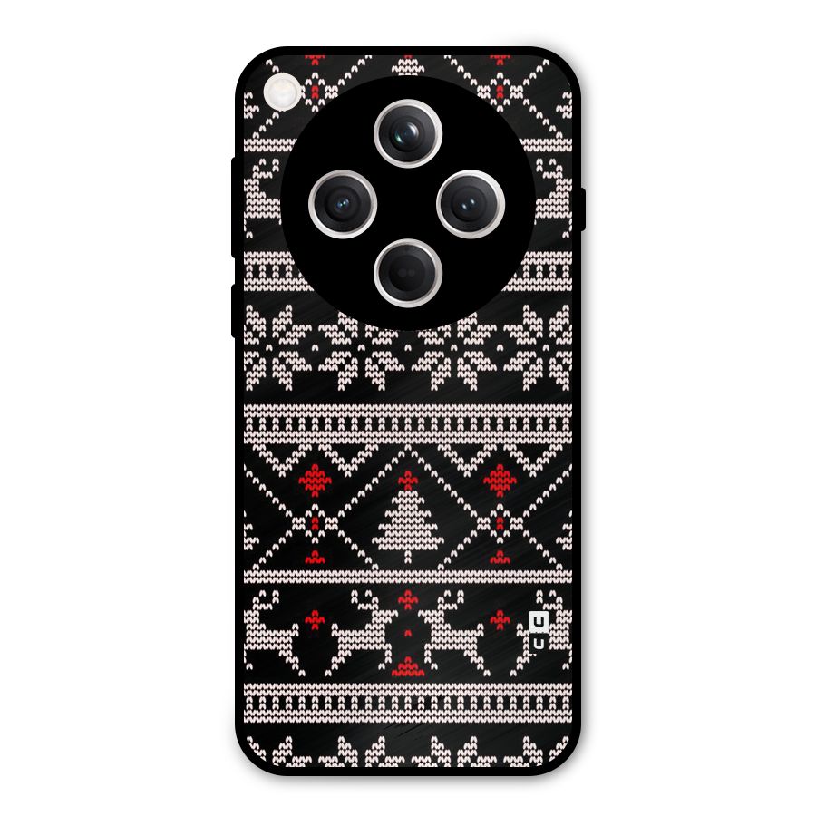 Christmas Seamless Aztec Pattern Metal Back Case for Oppo Find X8