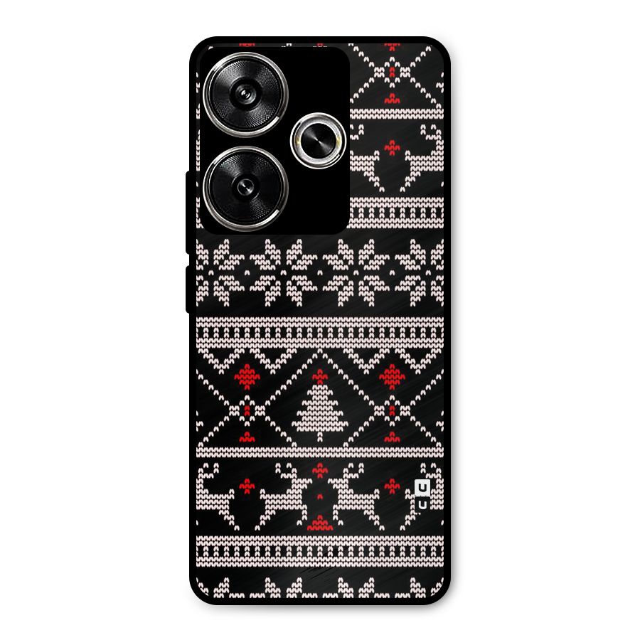 Christmas Seamless Aztec Pattern Metal Back Case for Poco F6