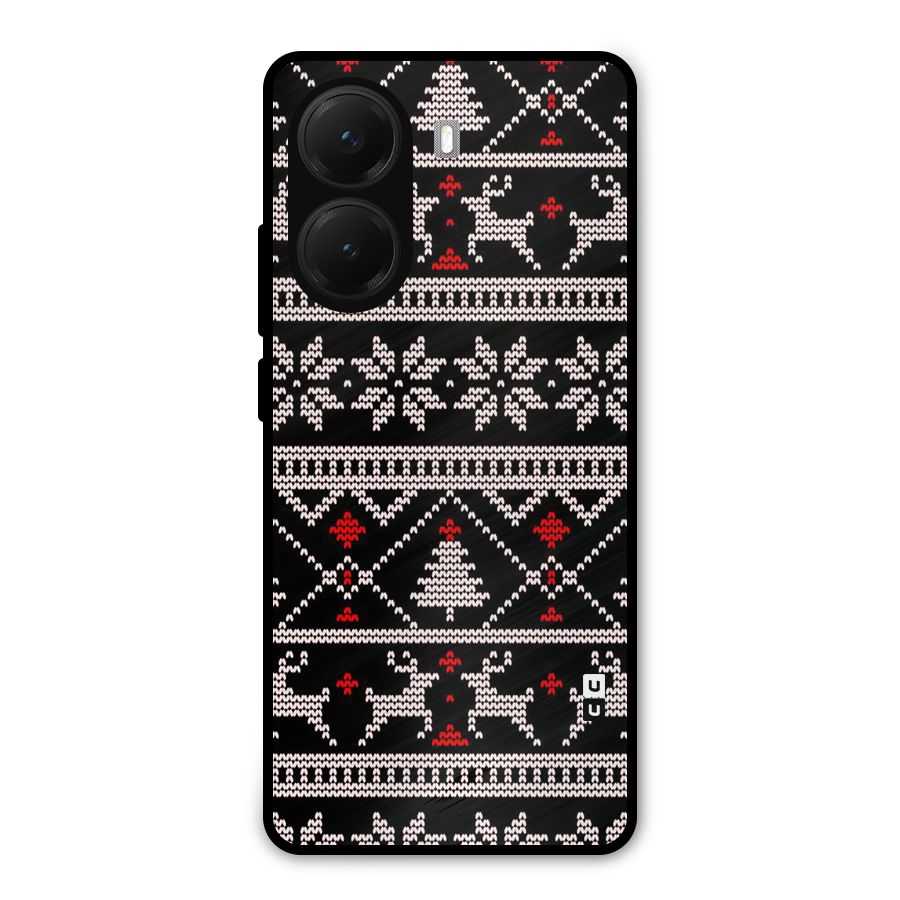 Christmas Seamless Aztec Pattern Metal Back Case for Poco X7 Pro