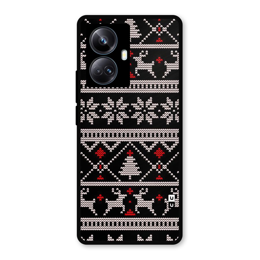 Christmas Seamless Aztec Pattern Metal Back Case for Realme 10 Pro Plus