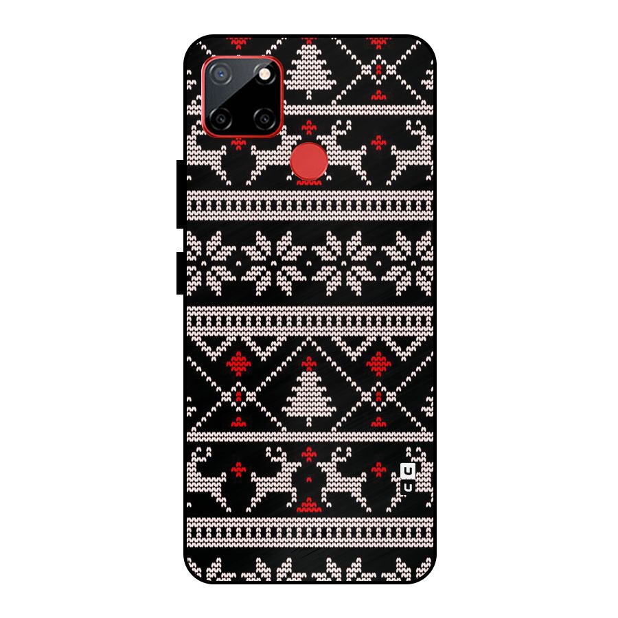 Christmas Seamless Aztec Pattern Metal Back Case for Realme C12