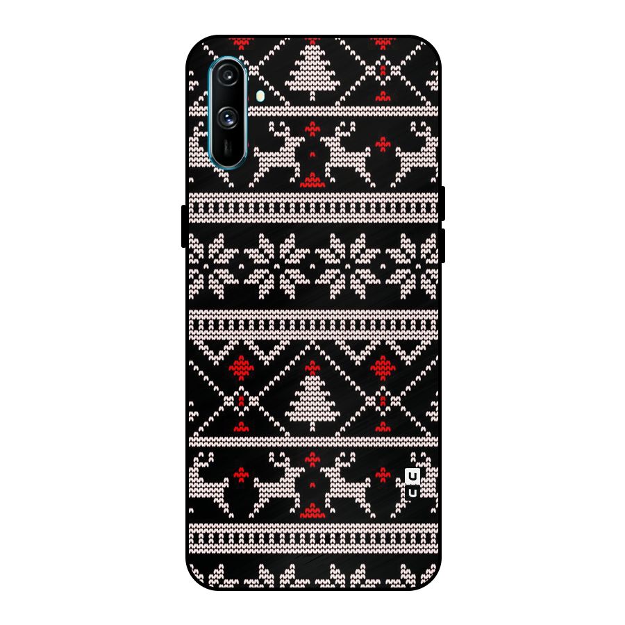 Christmas Seamless Aztec Pattern Metal Back Case for Realme C3