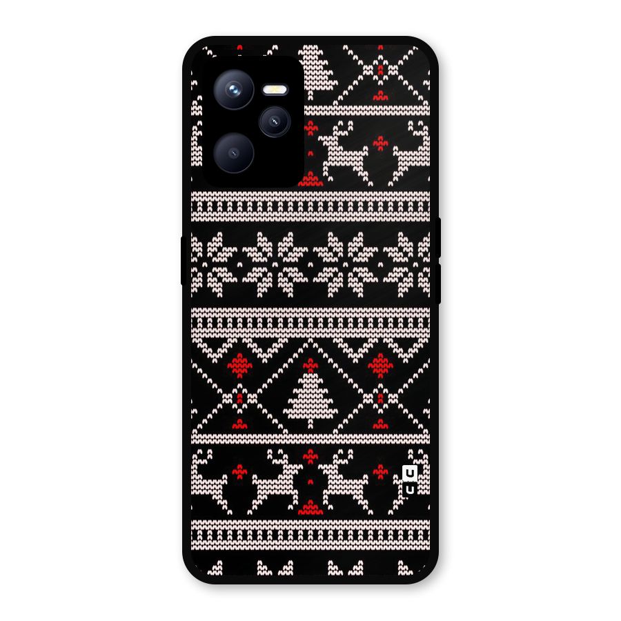 Christmas Seamless Aztec Pattern Metal Back Case for Realme C35