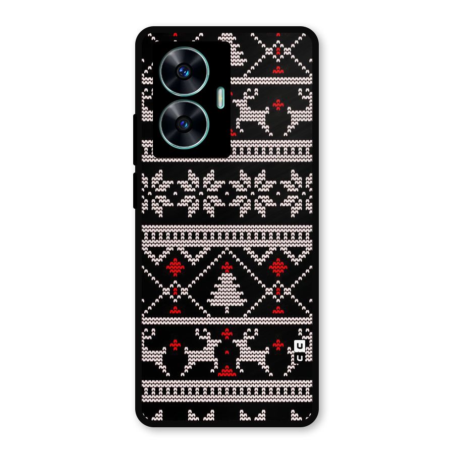 Christmas Seamless Aztec Pattern Metal Back Case for Realme C55
