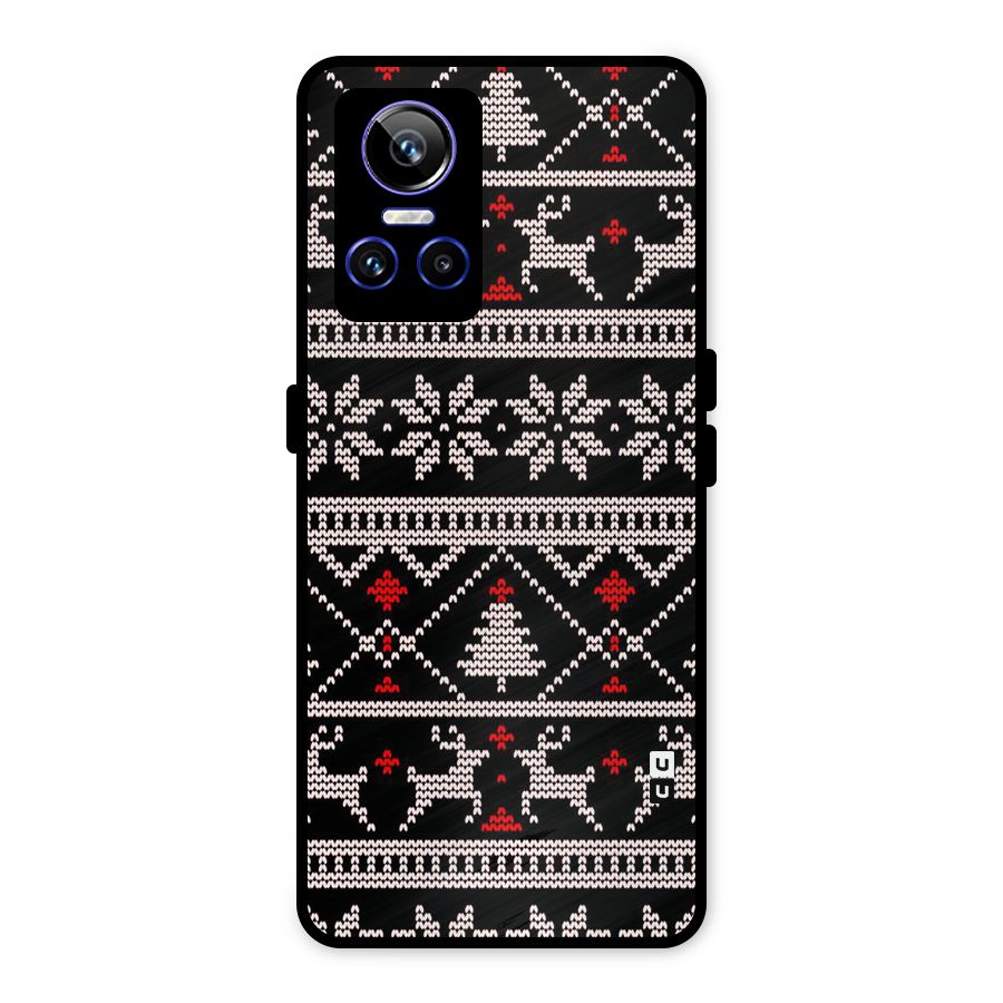 Christmas Seamless Aztec Pattern Metal Back Case for Realme GT Neo 3