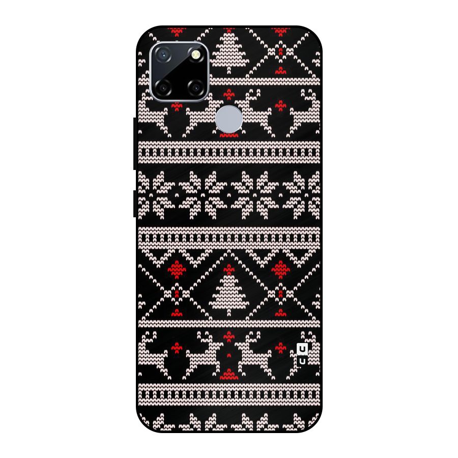 Christmas Seamless Aztec Pattern Metal Back Case for Realme Narzo 20