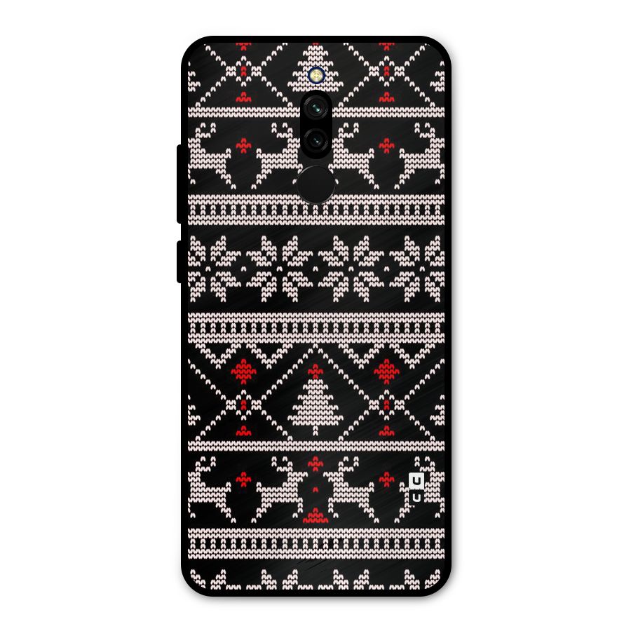 Christmas Seamless Aztec Pattern Metal Back Case for Redmi 8