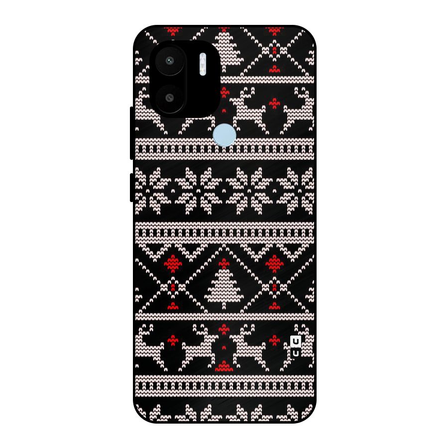 Christmas Seamless Aztec Pattern Metal Back Case for Redmi A2+