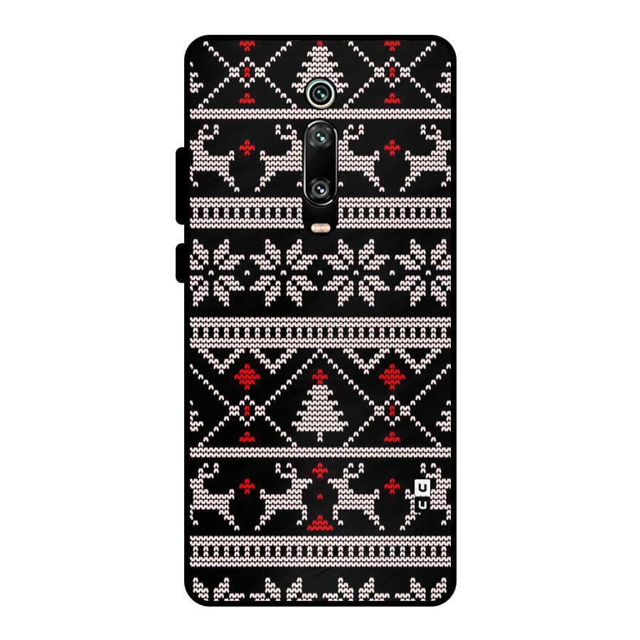 Christmas Seamless Aztec Pattern Metal Back Case for Redmi K20