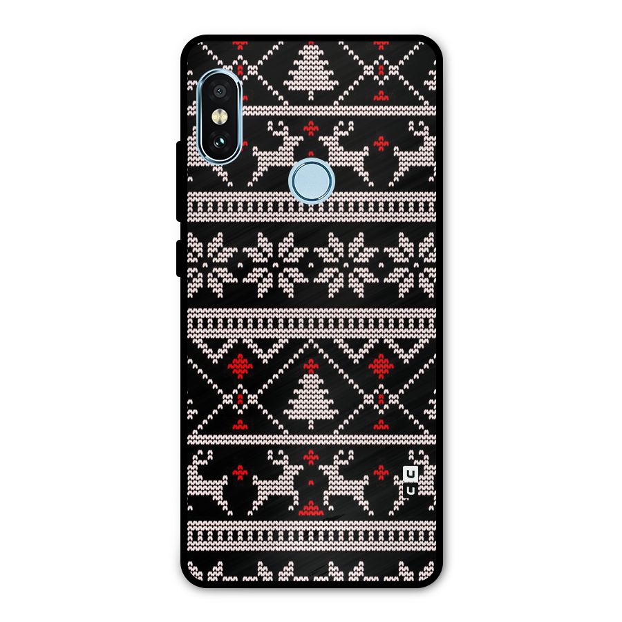 Christmas Seamless Aztec Pattern Metal Back Case for Redmi Note 5 Pro