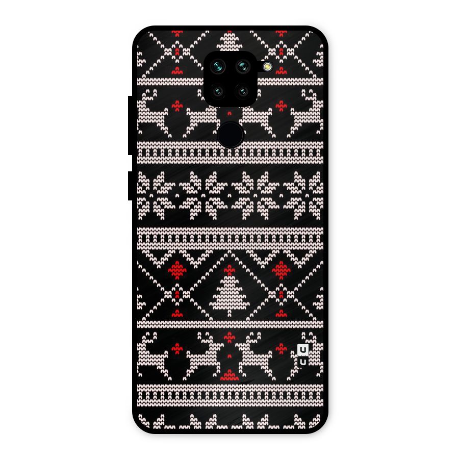 Christmas Seamless Aztec Pattern Metal Back Case for Redmi Note 9