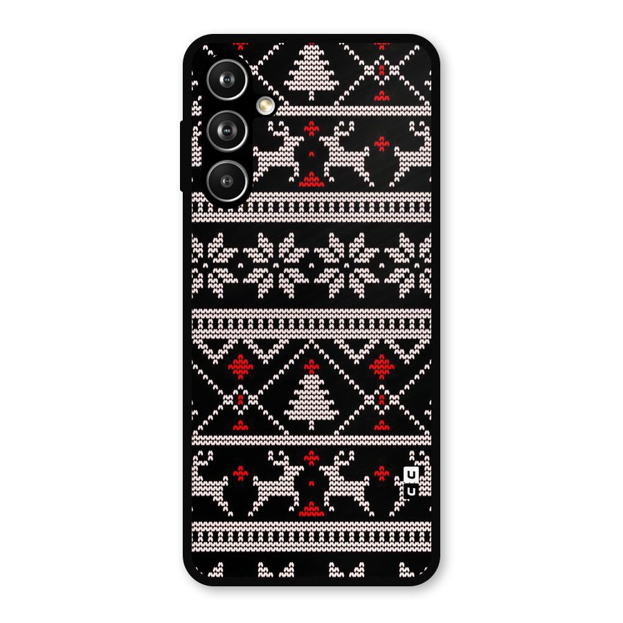 Christmas Seamless Aztec Pattern Metal Back Case for Samsung Galaxy M54