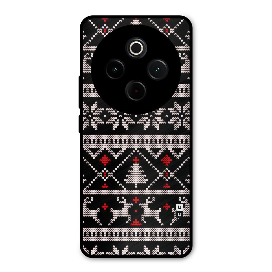 Christmas Seamless Aztec Pattern Metal Back Case for Vivo T4