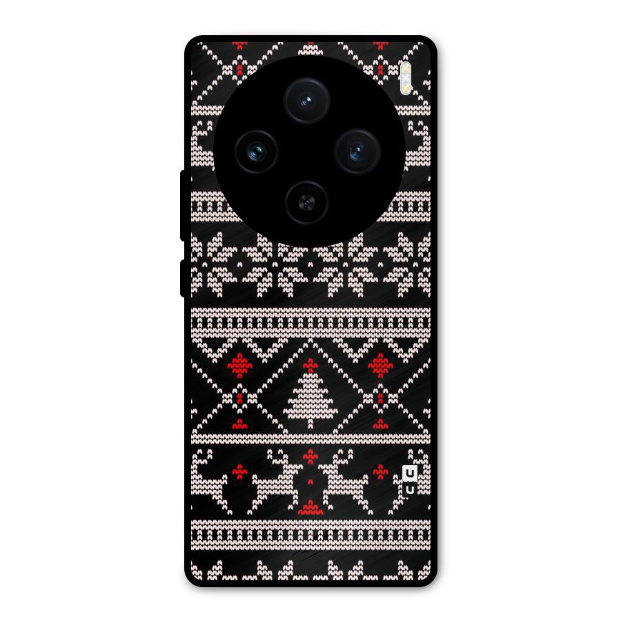 Christmas Seamless Aztec Pattern Metal Back Case for Vivo X100