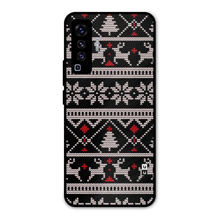 Christmas Seamless Aztec Pattern Metal Back Case for Vivo X50