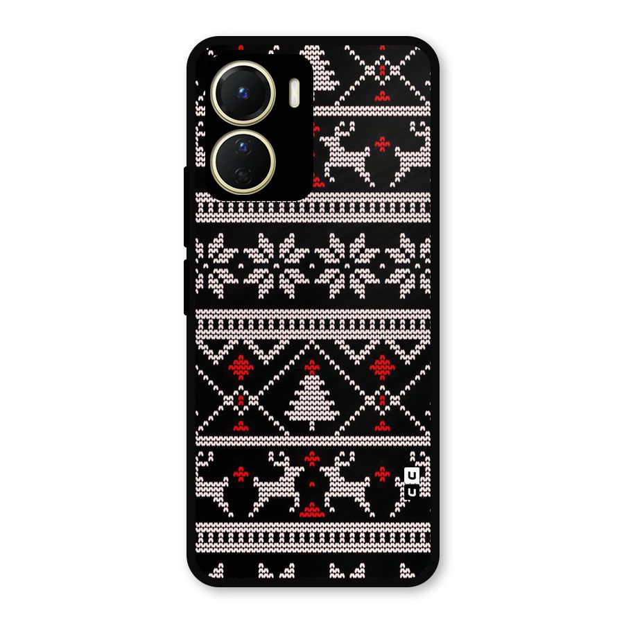 Christmas Seamless Aztec Pattern Metal Back Case for Vivo Y56