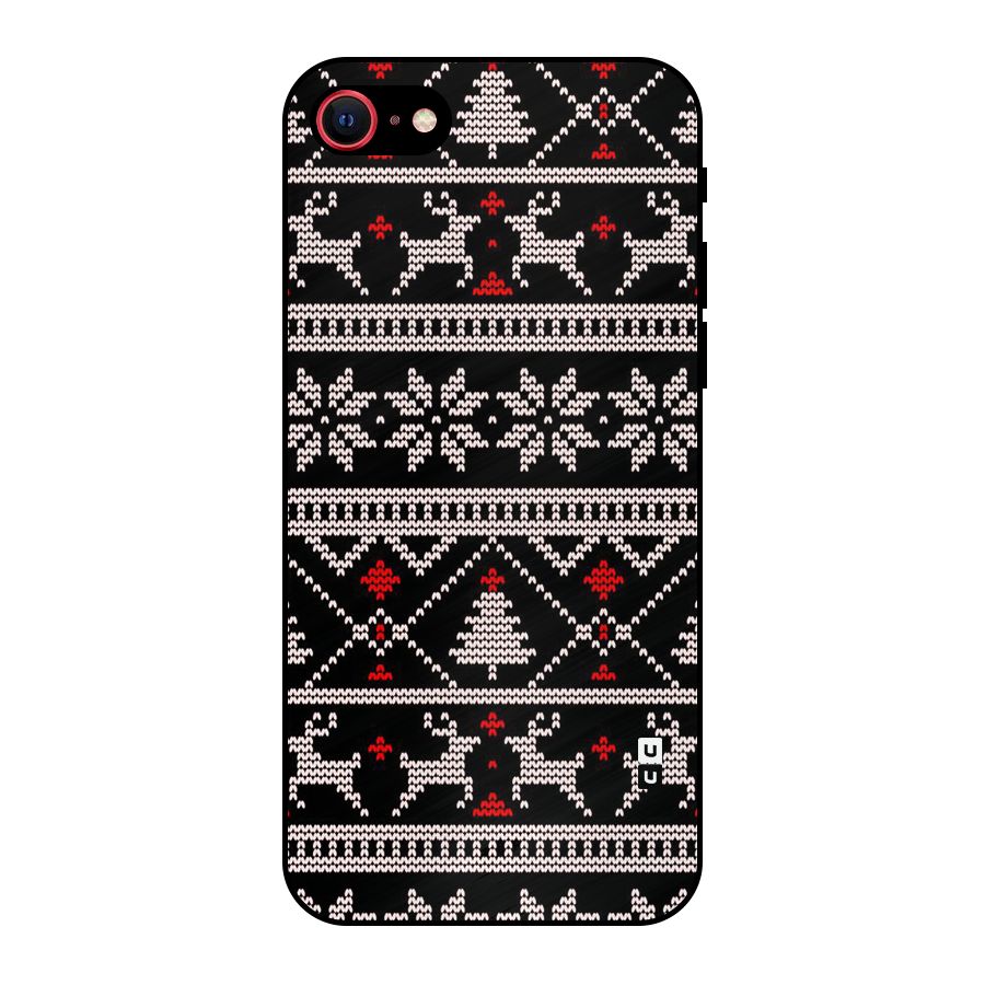 Christmas Seamless Aztec Pattern Metal Back Case for iPhone 7