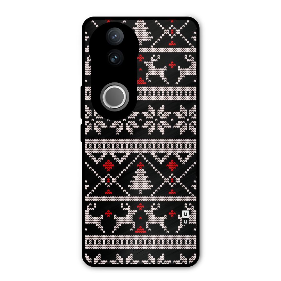 Christmas Seamless Aztec Pattern Metal Back Case for iQOO Z10R